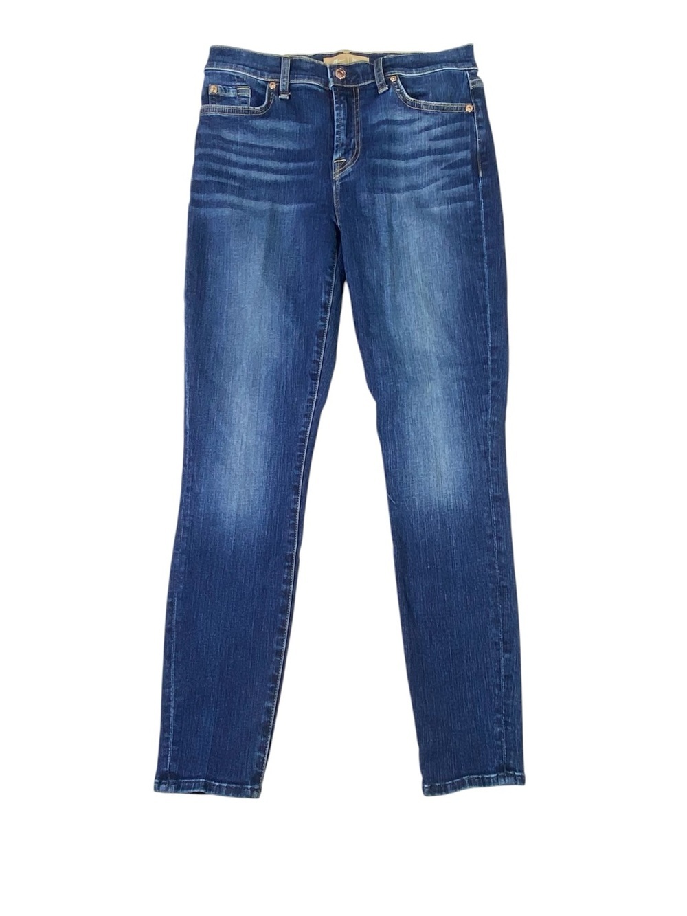 7 For All Mankind The Ankle Skinny B(air) Jeans Women's 29 Dark Blue Mid Rise